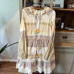 NWT Hemant & Nandita Mana ivory multi dress size Medium